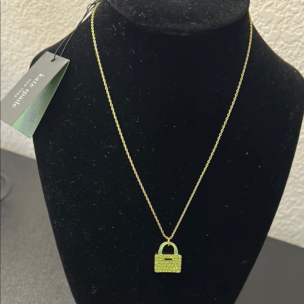 Kate Spade Gold and Green Necklace and Earrings Set - Picture 4 of 5